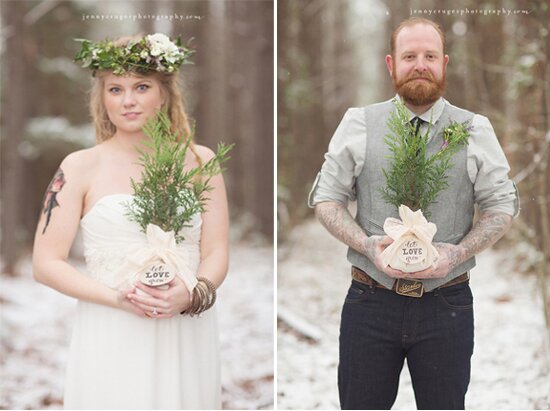 Vintage Forest Winter Wedding Inspiration | styling + vintage rentals by Stockroom Vintage, Nashville, TN | photos by Jenny Cruger Photography