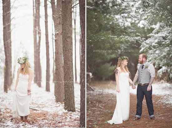 Vintage Forest Winter Wedding Inspiration | styling + vintage rentals by Stockroom Vintage, Nashville, TN | Photos by Jenny Cruger Photography