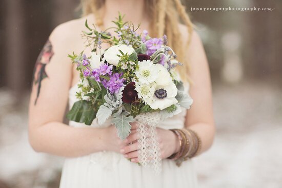 Vintage Forest Winter Wedding Inspiration | styling + vintage rentals by Stockroom Vintage, Nashville, TN | photos by Jenny Cruger Photography