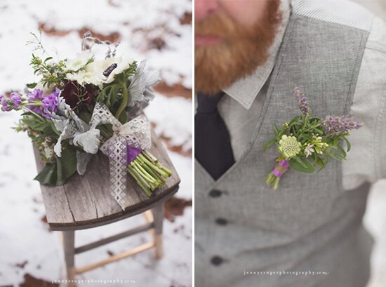 Vintage Forest Winter Wedding Inspiration | styling + vintage rentals by Stockroom Vintage, Nashville, TN | photos by Jenny Cruger Photography