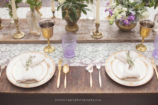 Vintage Forest Winter Wedding Inspiration | styling + vintage rentals by Stockroom Vintage, Nashville, TN | photos by Jenny Cruger Photography