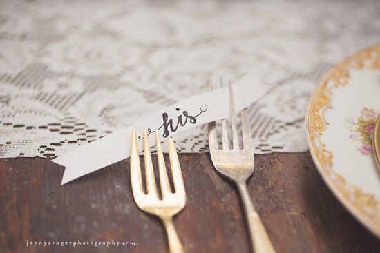Vintage Forest Winter Wedding Inspiration | styling + vintage rentals by Stockroom Vintage, Nashville, TN | photos by Jenny Cruger Photography