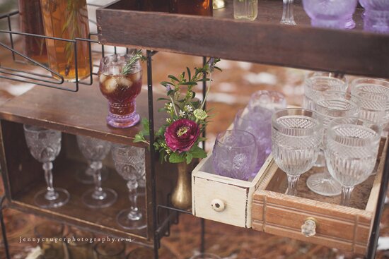 Vintage Forest Winter Wedding Inspiration | styling + vintage rentals by Stockroom Vintage, Nashville, TN | photos by Jenny Cruger Photography