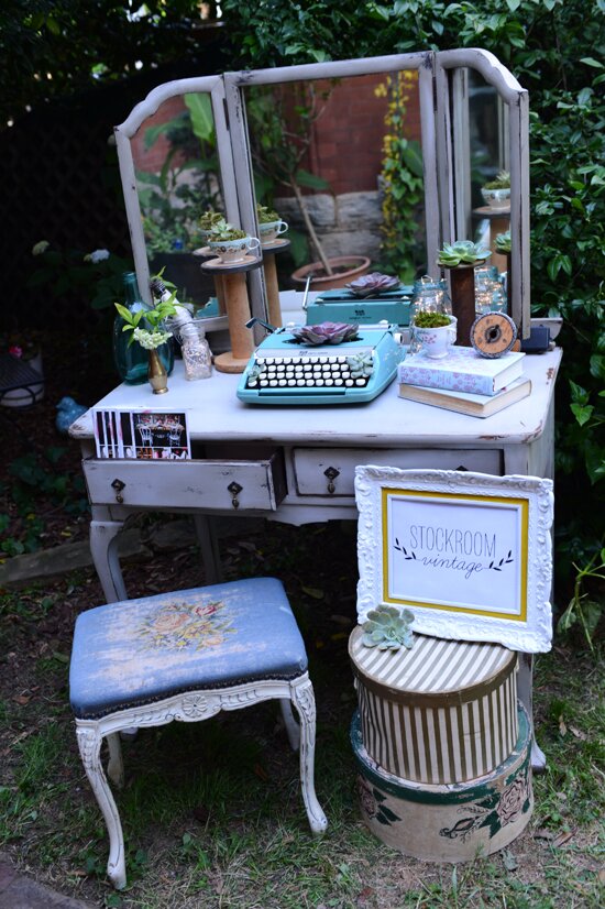 Vintage garden wedding inspiration | Styling + Vintage Rentals by Stockroom Vintage, Nashville, TN | Photos by Ace Photography