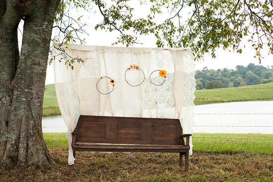 Boho dreamcatcher lace backdrop | Styling + vintage rentals by Stockroom Vintage, Nashville, TN | Photos by Stef Atkinson