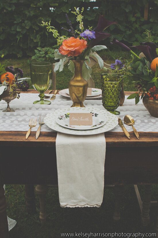 Vintage Summer Farm-to-Table Wedding | Vintage Rentals + Styling by Stockroom Vintage, Nashville, TN | Photos by Kelsey Harrison